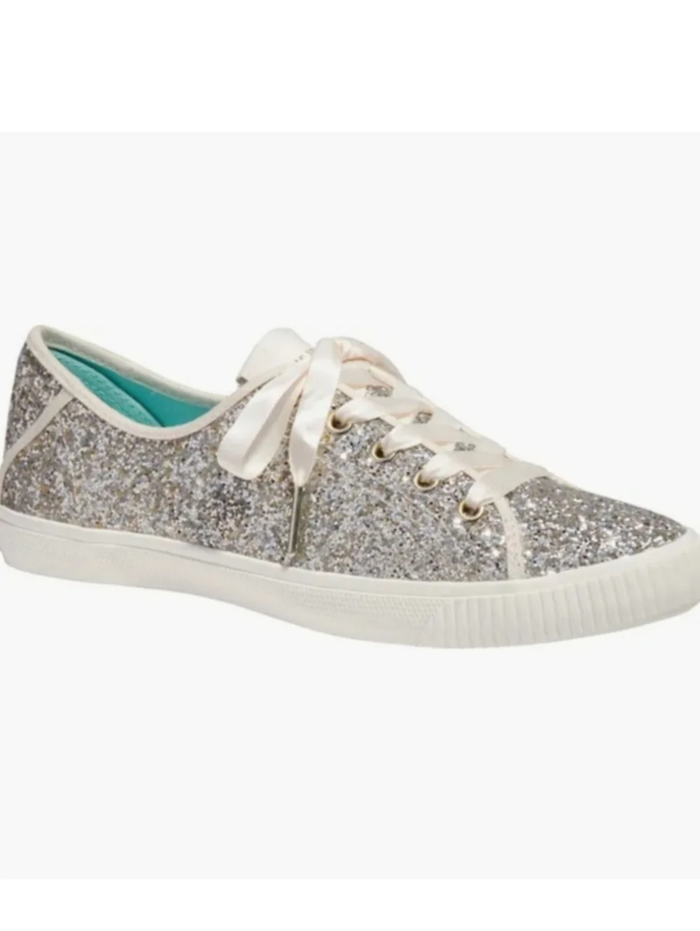 kate spade Silver Glitter Low-Top Sneakers